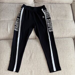 Adidas Black and White Joggers